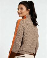 Luisa | Suéter de cuello alto con rayas en contraste